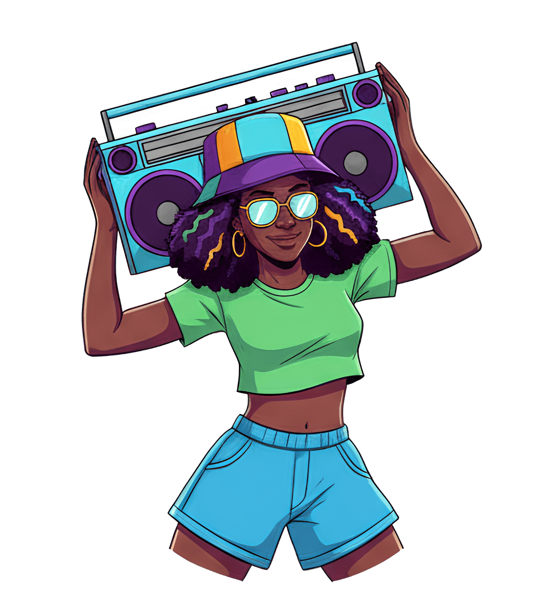 Character with boombox