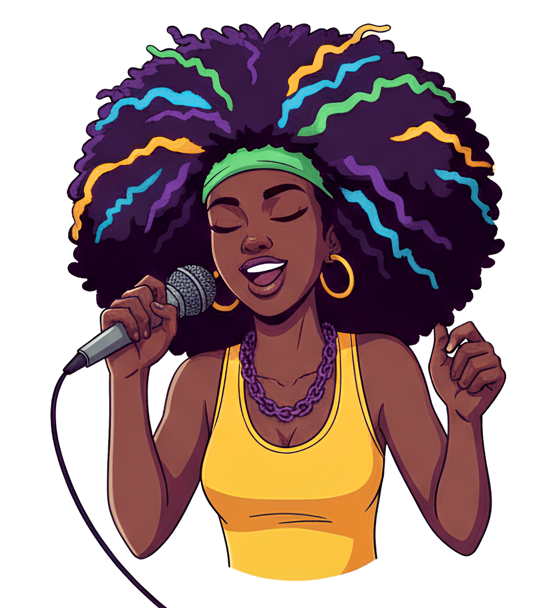 African singer performing